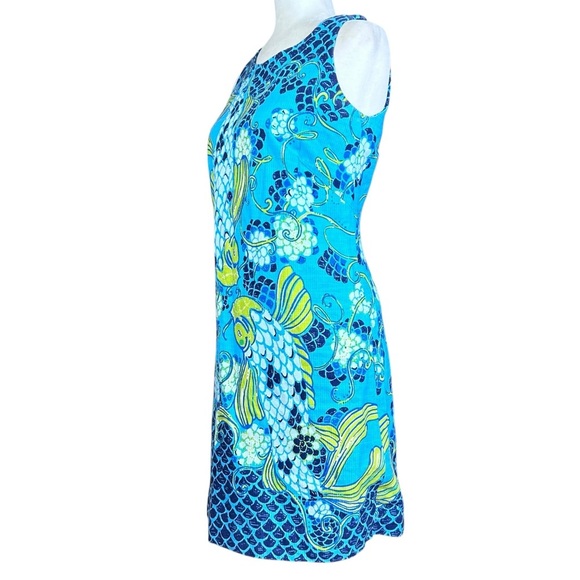 Lilly Pulitzer Stephanie Shift Dress 2 Koi Preppy Sirens Spring Colorful Chic - Picture 4 of 15